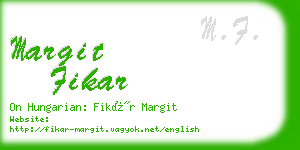 margit fikar business card